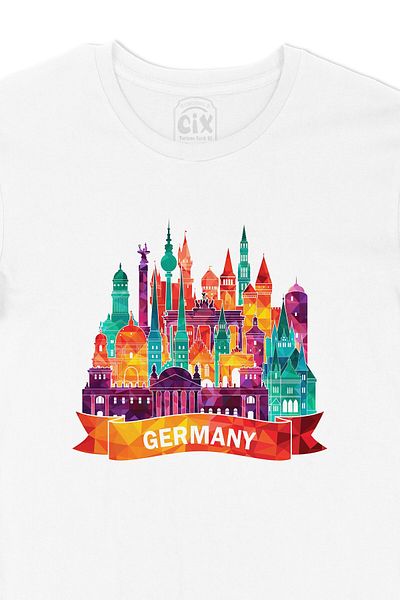 Cix Tricou cu ilustrație colorat Germania