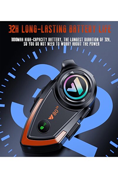 JUNGLEE motosiklet kask Bluetooth kulaklık BT 5.3 su geçirmez 2 Rider interkom Moto kablosuz 1000M