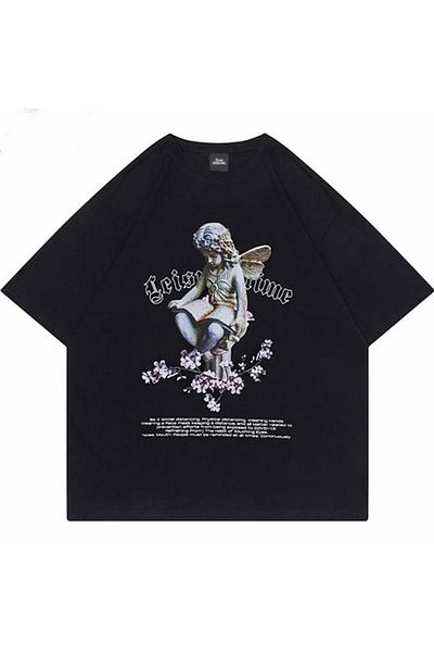 Gofeel Unisex Oversize T-shirt - Λεπτομέρεια World Angel