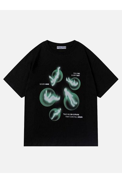 Gofeel Evolution Unisex Oversize Μαύρο T-shirt