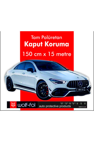 wolf-fol Kaput koruma ve boya koruma folyosu 150cm x 15 metre (1 araçlık )