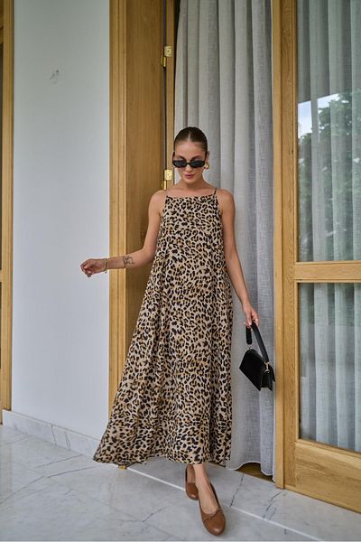 My Blog Rochie cu bretele ajustabile leopard