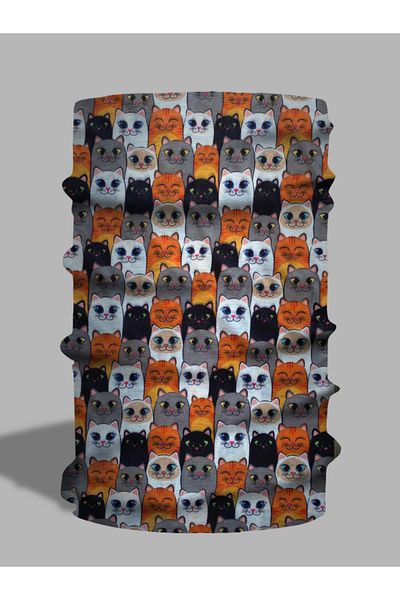 LU&MA Stylish Neck Collar with Cat Pattern - Baf