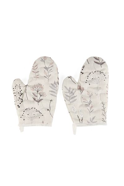 Evidea SoFt Maria Set oF 2 Gray Oven Gloves - 26x6 cm