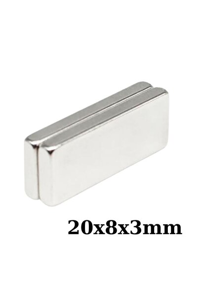 Motorobit 20x8x3mm Neodyum Güçlü Mıknatıs - Neodim Magnet