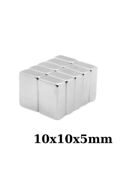 Motorobit 10x10x5mm Neodyum Güçlü Mıknatıs - Neodim Magnet