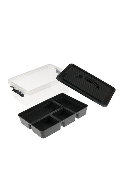 Decobella Anthracite/transparent 21x31x12 cm Multi-purpose Organizer Box