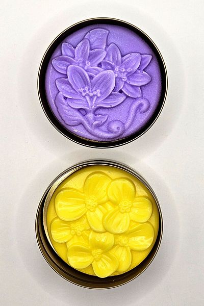 FANTASTİK SANAT ATÖLYESİ Set of 2 Vacation and Travel Soaps - Jasmine and Lavender Scented, Glycerin Soap in a Decorative Gold Box