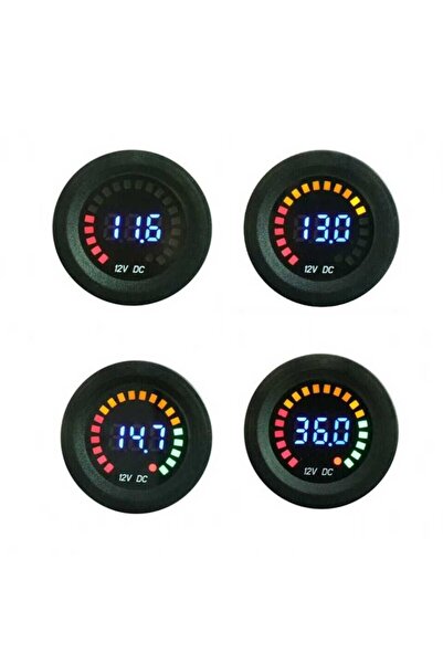 Motorobit 12V Araç Akü Kapasite Göstergesi 5-36V Voltmetre