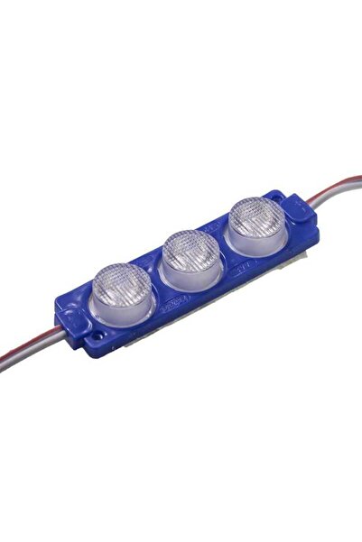 Motorobit 3W Mercekli Modül 3lü Led - Mavi 12V