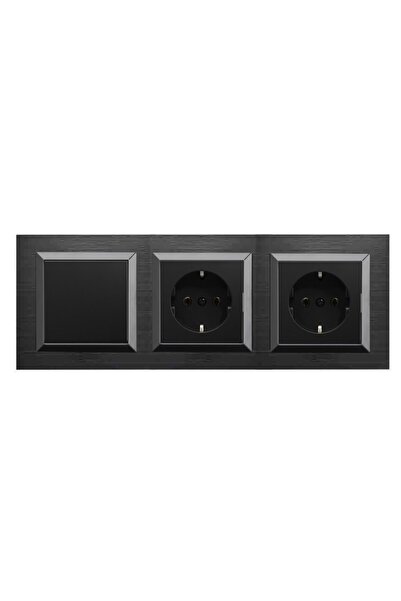 OVİVO Ovivo Quantum Black 3-Piece Set Key, Grounded Socket and Grounded Socket Set