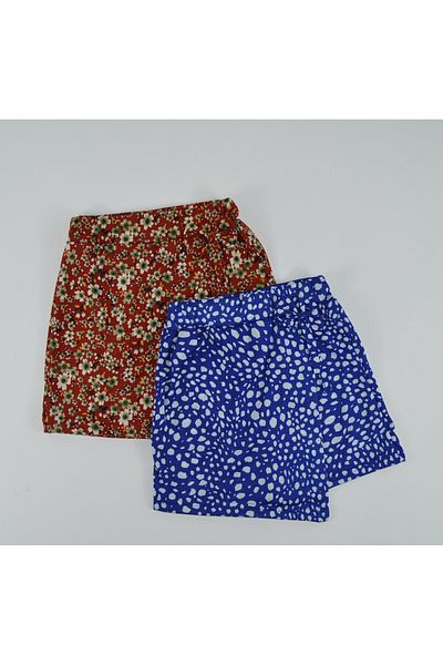 Kidiba Girl 4-15 Years 2 Pack Front Cover Shorts Skirt