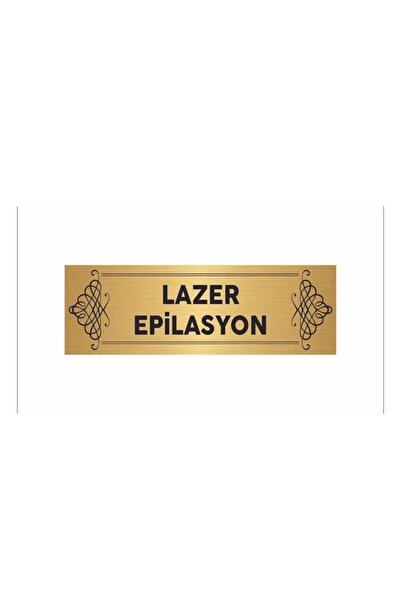 LAZER EPİLASYON YAZILI GOLD RENK METAL ETİKET