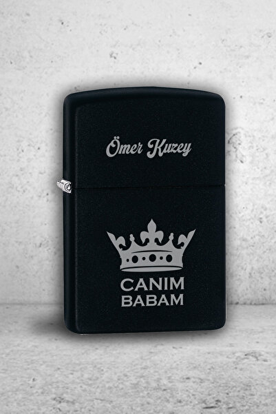 İŞTE BU Kişiye Özel İsimli Benzinli Zippo Çakmak Canım Babam Temalı