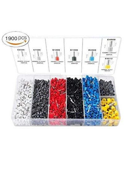 Motorobit 1900 Adet 7 Çeşit İzoleli Yüksük Seti - Kablo Yüksüğü
