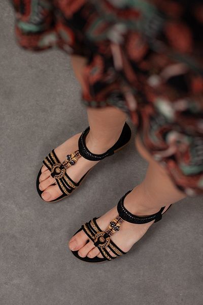 Adım Adım Extra Comfortable Stoned Women's Sandals