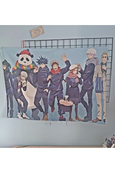 GALAXYBUTIQE Джуджуцу Кайсен цифрово отпечатан платен гоблен за стена