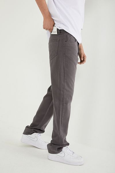 DİFRANSEL Gray Baggy Jeans - Men's Straight Pocket Trousers