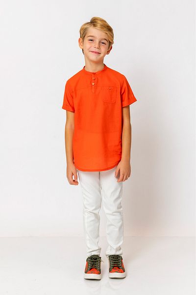 incity Boy's Judge Collar Three Button Shirt