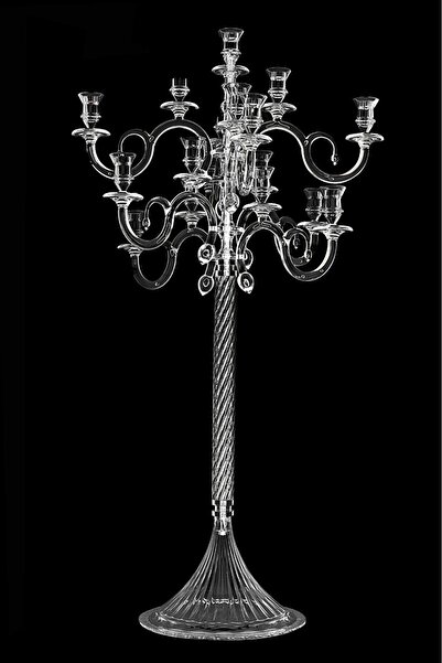 TR Turan Collection ÇIRAĞAN KLASİK Polikarbon Dekoratif Şamdan - Düğün, Organ...