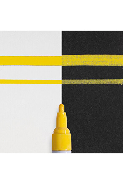 Sakura قلم طلاء أصفر بملمس 2.0 مم - سريع الجفاف، قلم دائم