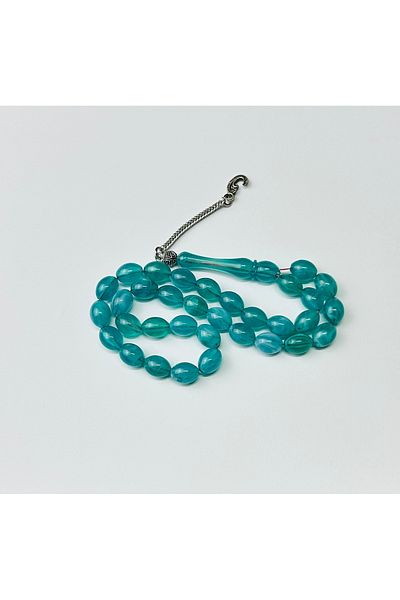 Han Ticarethane Turquoise Beyzi Cut Powder Amber Rosary