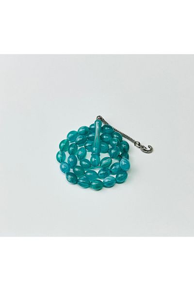 Han Ticarethane Turquoise Beyzi Cut Powder Amber Rosary