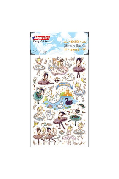 Bigpoint Sticker Swan Lake Glittery