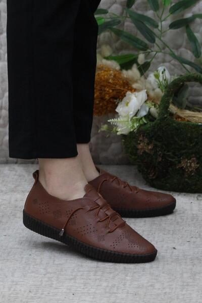 Polaris 103021.Z Taba Hakiki Deri 5 Nokta  Günlük Ayakkabı