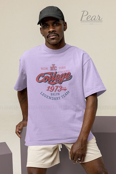 Pear Wear Μπλουζάκι College Printed Unisex T-shirt Oversize