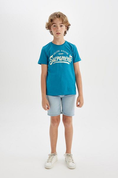 DeFacto Boy's Short Sleeve Crew Neck T-Shirt - C6885A824SM