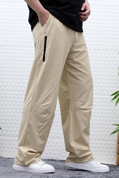 WAFRA Men's Baggy Trousers - Knee Detailed, Parachute Fabric