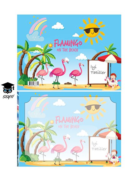 SEYFİKİRTASİYE FLAMINGO D cu model Carton de gramaj mare B cu imprimeu 10 buc...