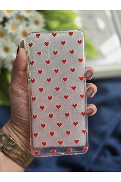 SUPER FRAME Samsung Galaxy A51 Compatible Red Heart Design Transparent Phone ...