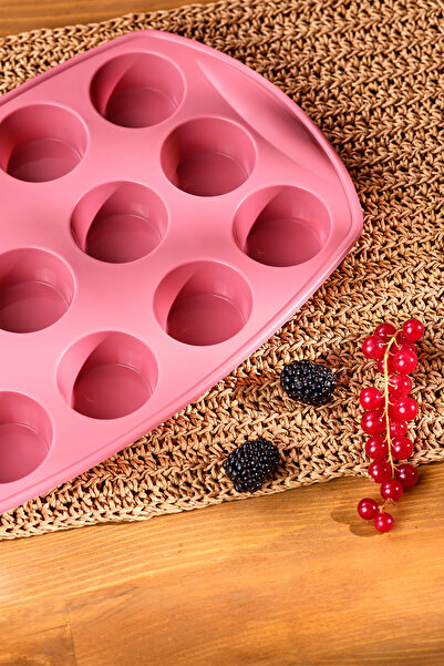 Emsan Silicone Muffin Mold Pink