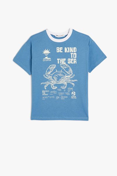 Koton Kids Tricou albastru pentru băiat 4SKB10711TK