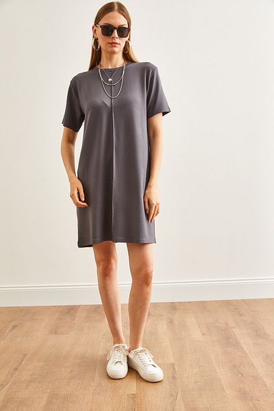 Olalook Damen Minikleid mit geräucherter Vorderseite und weicher Struktur, ELB-19002087