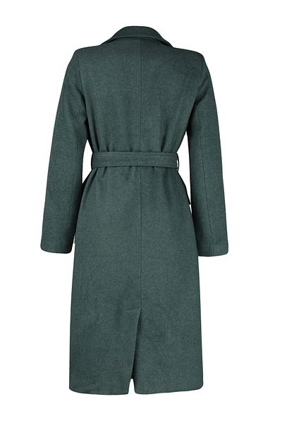 Trendyol Collection Khakifarbener, taillierter, goldfarbener, geknöpfter langer Woll-Kaschmirmantel mit Gürtel TWOAW23KB00018