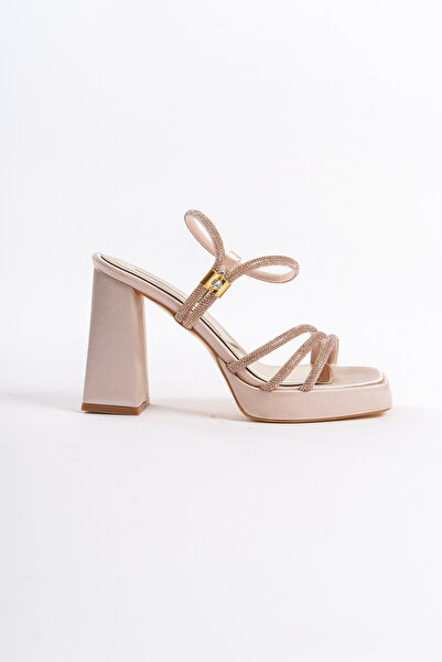 öz se shoes LAMİN MODEL ABİYE TOPUKLU AYAKKABI