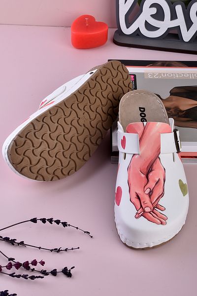 DOGİYE 8084 Παντόφλες Comfort Sabo με στάμπα χέρι σε χέρι