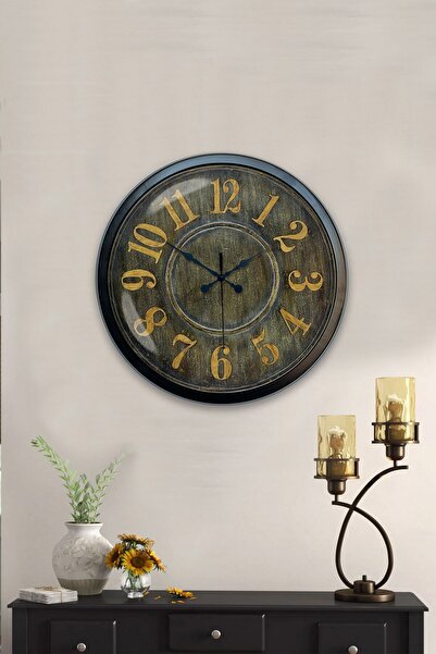 Kasva Concept Hediyelik 40 Cm Siyah Metal Dekoratif Duvar Saati