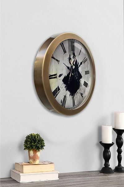 Kasva Concept 36 cm Tumbled Metal Dance Wall Clock