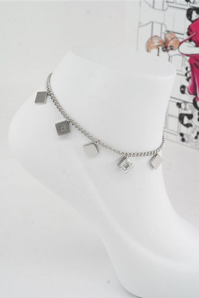 By Zeyna Aksesuar Women's 316 L Tarnishproof Anti Allergenic Steel Anklet Zy00021