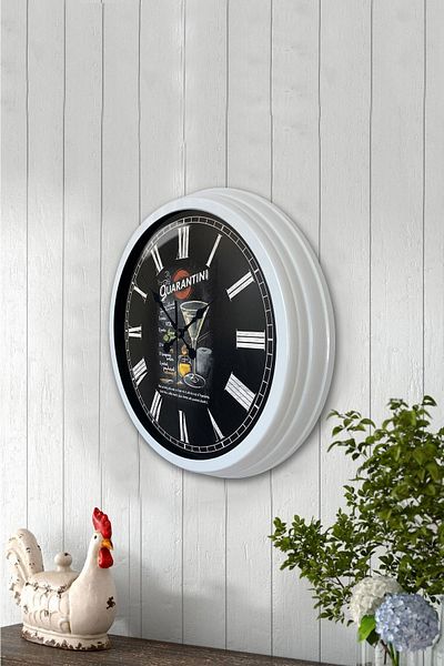 Kasva Concept Gift 40 cm White Metal Cafe Wall Clock