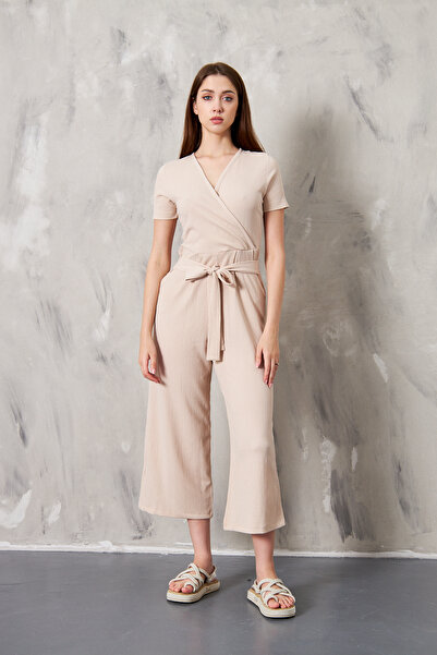 SEVENLINE Ολόσωμη φόρμα με διπλό γιακά με ζώνη