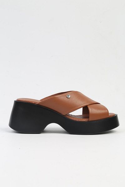 Pierre Cardin ® |   Pc-7192- 3968 Tan-Women's Platform Slippers