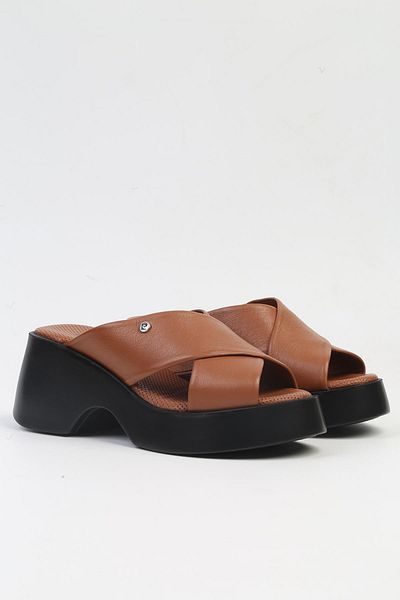 Pierre Cardin ® |   Pc-7192- 3968 Tan-Women's Platform Slippers