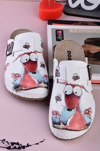 DOGİYE 8069 Παντόφλες Comfort Sabo με στάμπα Confused Dog