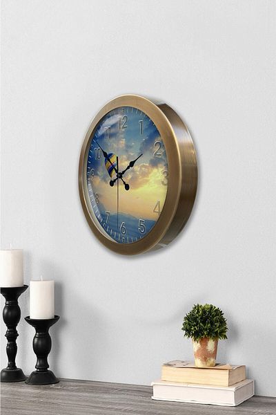 Kasva Concept Gift 36 cm Antique Metal Balloon Wall Clock