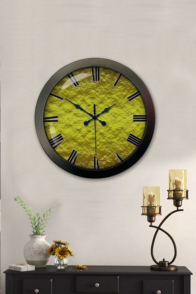 Kasva Concept Gift 36 cm Black Metal Cracker Wall Clock